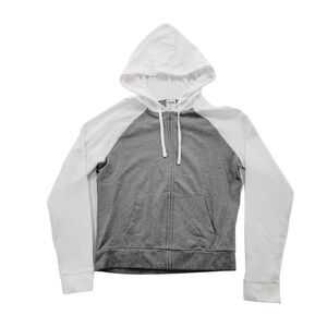 NWT PINK Victoria’s Secret Gray Zip Up Hoodie. Size Large